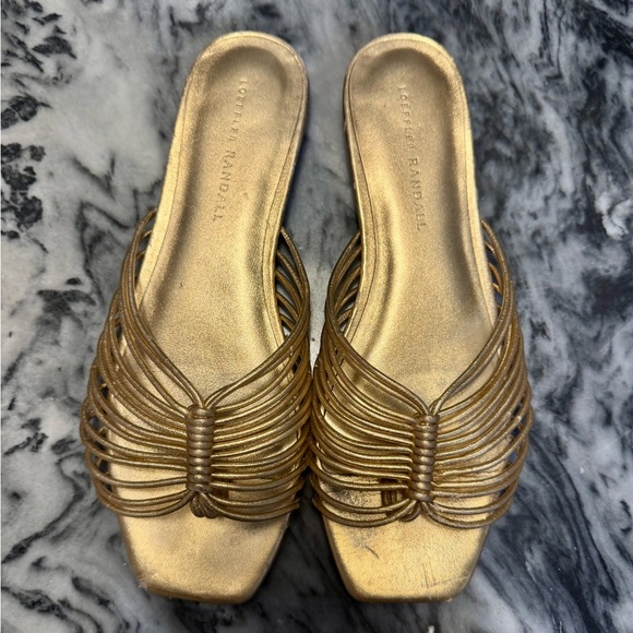 Loeffler Randall Metallic Gold Mules - Picture 1 of 6